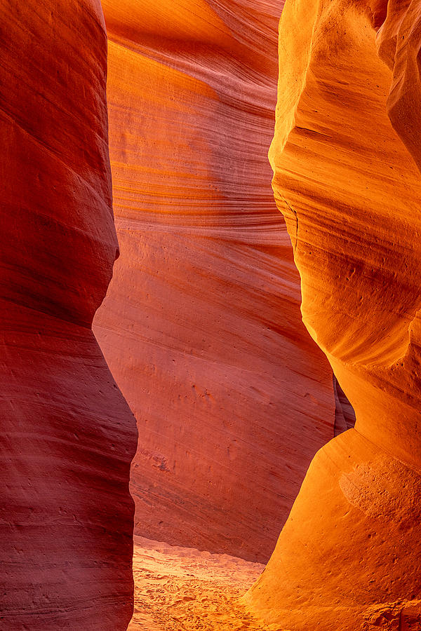 Antelope Canyon Photograph - Shades Of Color by Linda Arnado