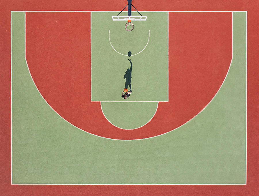 Basketball Photograph - Shadow Basketball by Ekaterina Polischuk