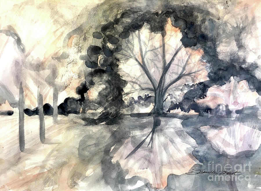 Shadow Oak Painting by Francelle Theriot