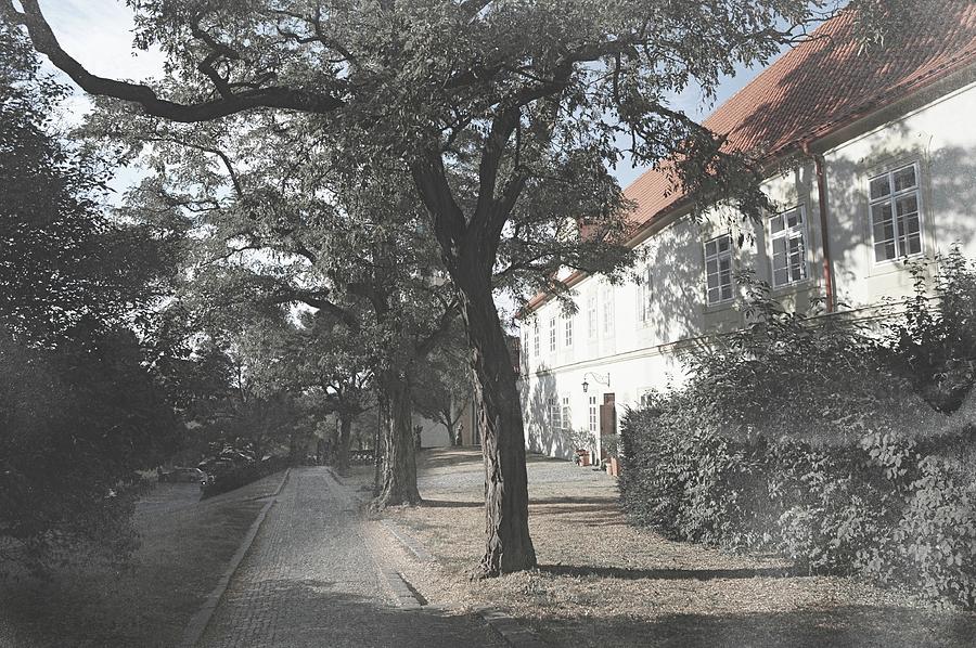 Shadow Path to Loreta. Prague Vintage Photograph by Jenny Rainbow