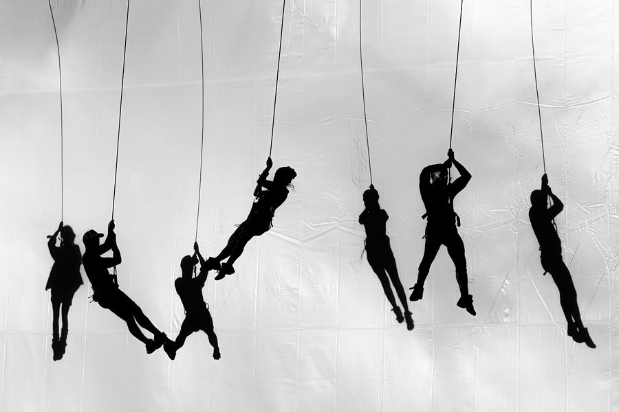 Rope Photograph - Shadow Play by Ali Khataw