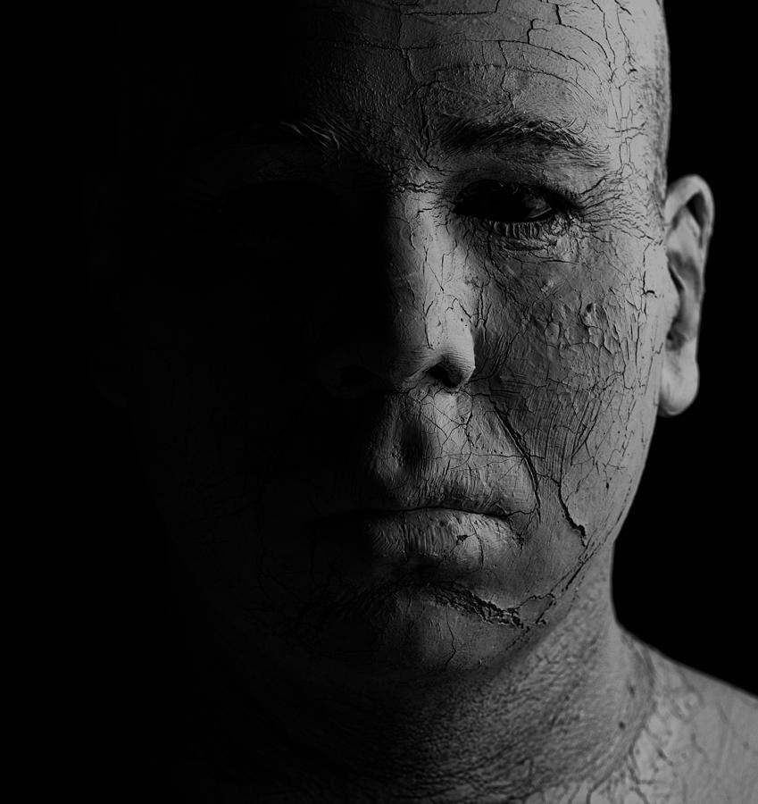 Clay Photograph - Shadowman by Mike Melnotte Clay Photograph - Shadowman by Mike Melnotte