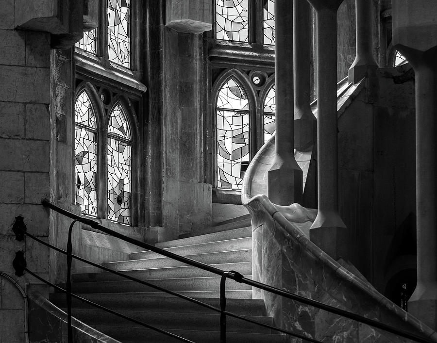 Shadows of the Sagrada Familia Photograph by Douglas Wielfaert