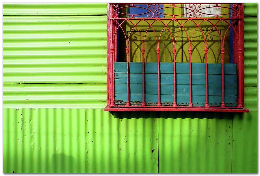 Architecture Photograph - Shadows On A Colorful Window by By Felicitas Molina