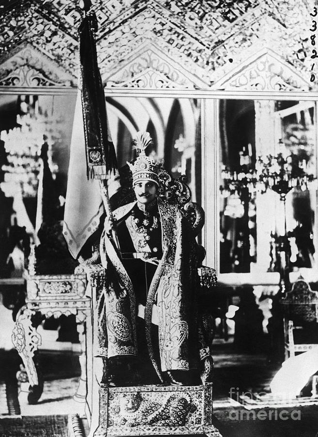 Shah Of Persia On His Royal Throne Photograph by Bettmann