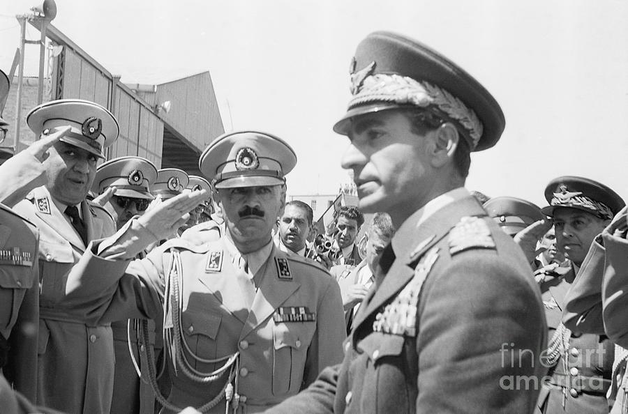 Shah Reza Pahlevi Being Saluted Photograph by Bettmann