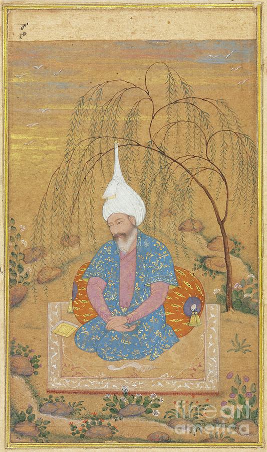 Shah Tahmasp I 1514-1576 Seated Drawing by Heritage Images