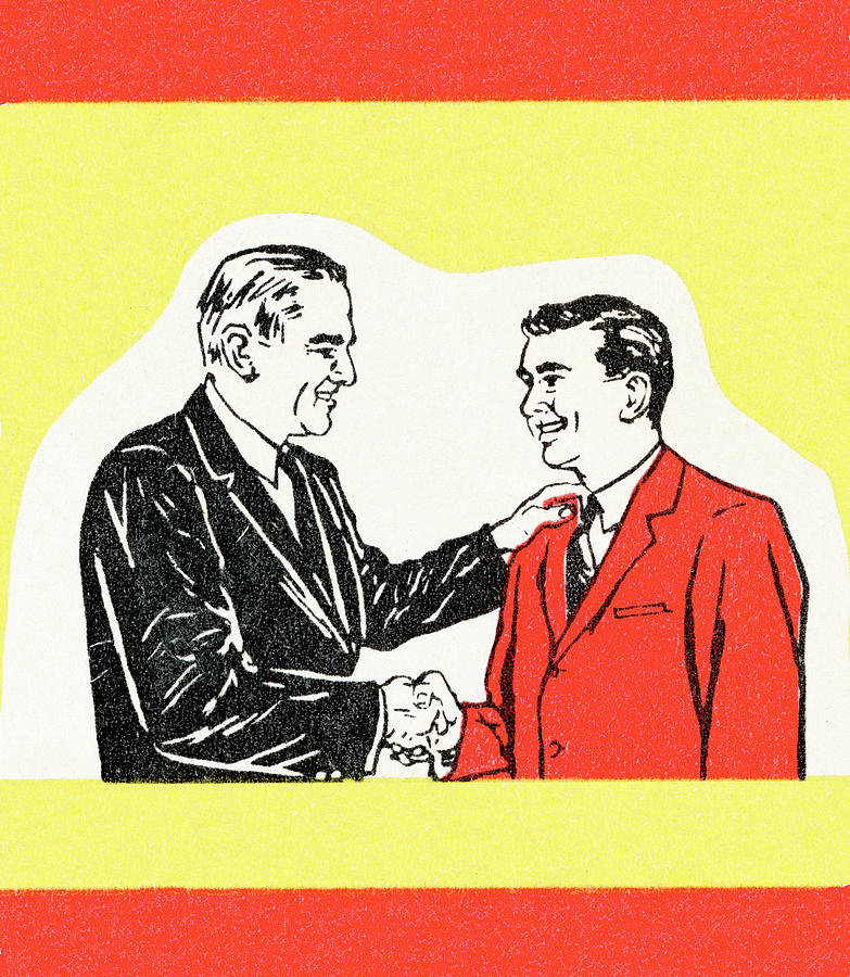 Vintage Drawing - Shaking hands by CSA Images