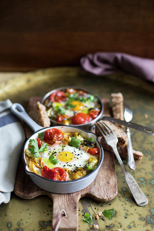 Shakshuka poached Eggs With Tomatoes, North Africa Photograph by Lilia Jankowska