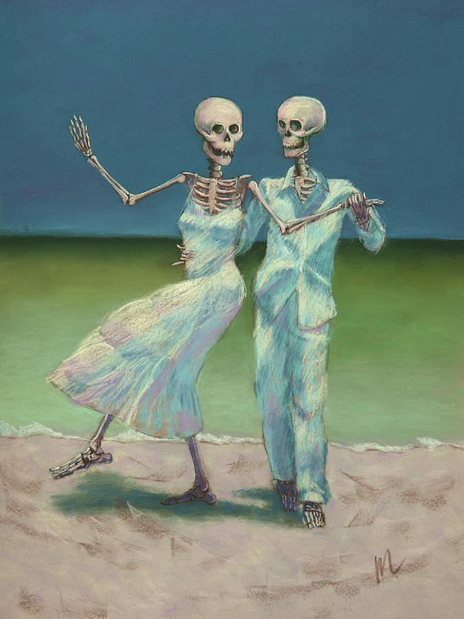 Skeleton Mixed Media - Shall We Dance by Marie Marfia Fine Art