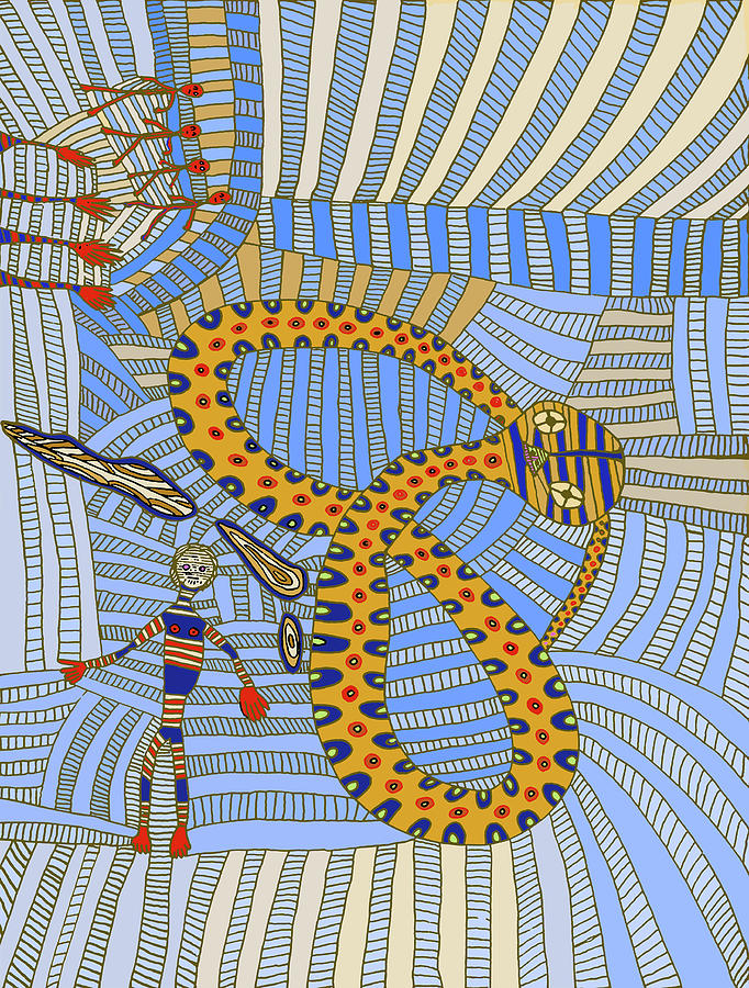 Shaman Peyote Ritual Digital Art by Vagabond Folk Art - Virginia Vivier
