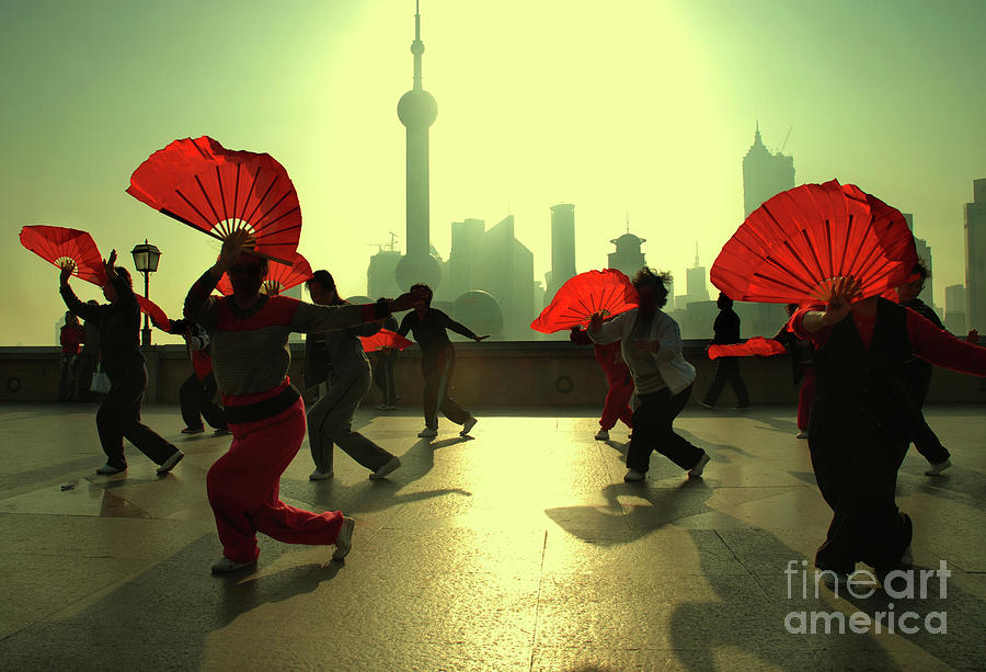 Shanghai Fan Dance Photograph by Simon Wong