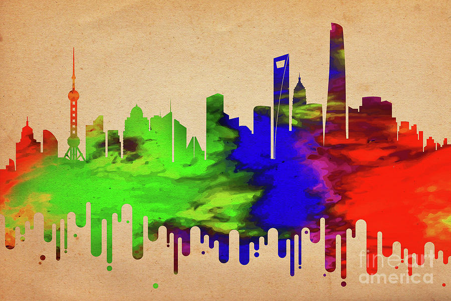 Shanghai Skyline 006 Digital Art