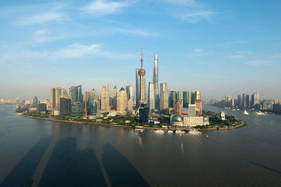 Shanghai Skyline Panoramic View Photograph by Prasit Rodphan - Fine Art ...