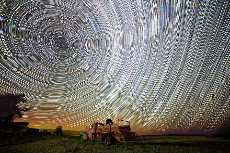 Shaniko Aurora Trails, Photograph by Wes and Dotty Weber