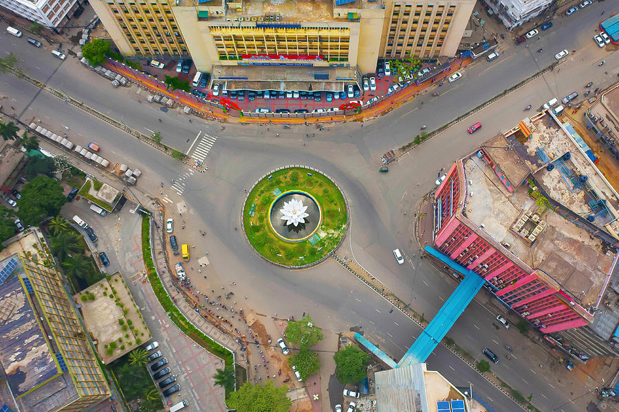 Shapla Square The Landmark Photograph by Pinu Rahman