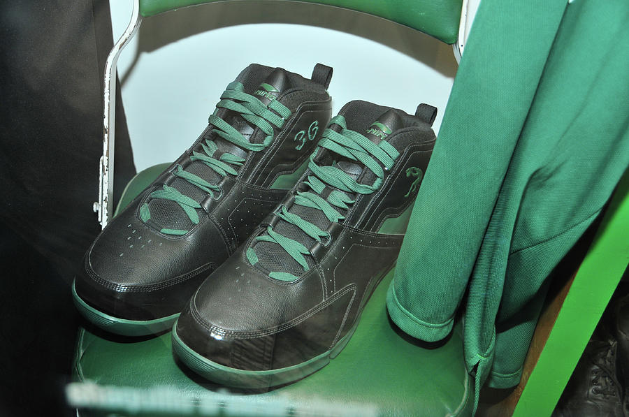 Boston Celtics Photograph - Shaqs Size 23 Shoes by Mike Martin