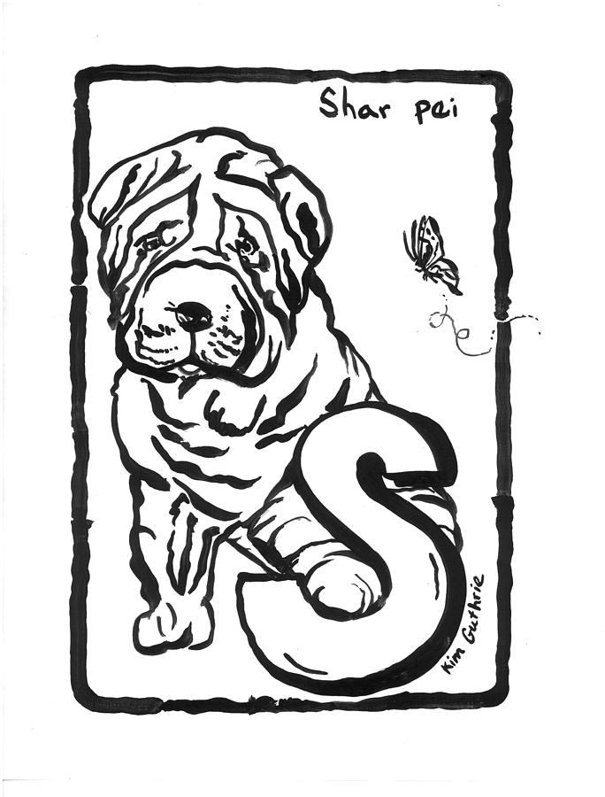 Black and best sale white shar pei