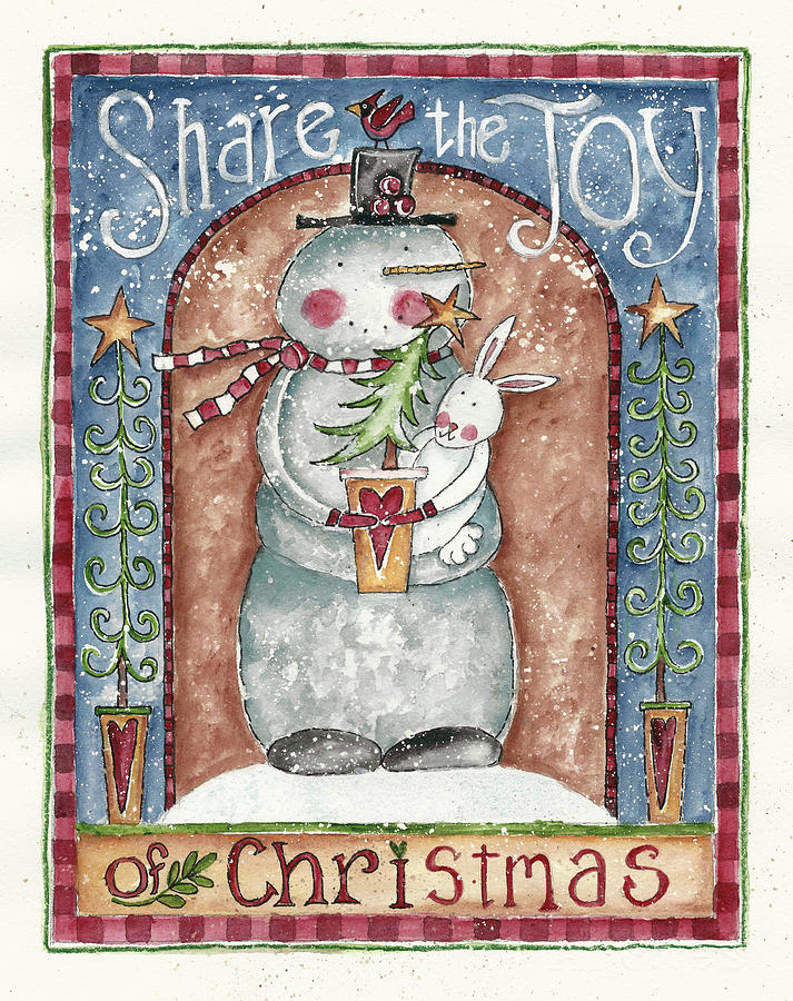 Christmas Painting - Share The Joy Of Christmas by Shelly Rasche