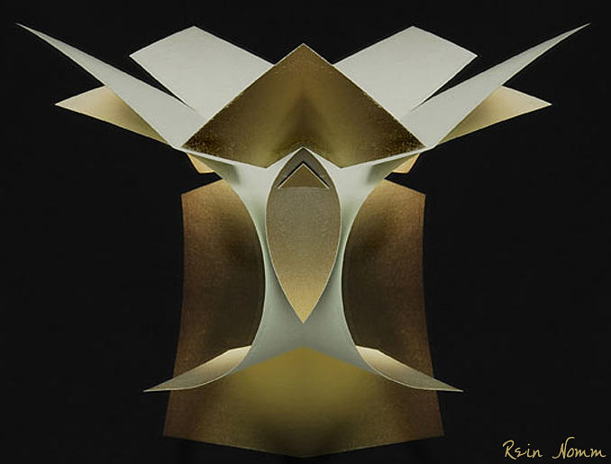 Sharp Edged Torso Sculpture by Rein Nomm