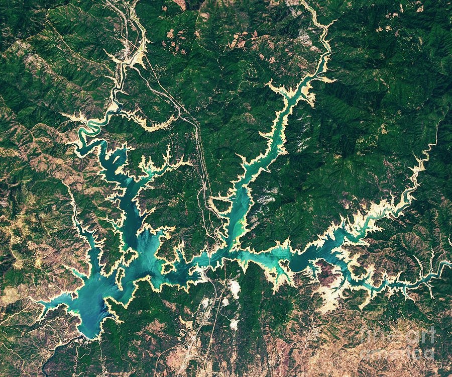 Shasta Lake Photograph by Nasa/science Photo Library Fine Art America