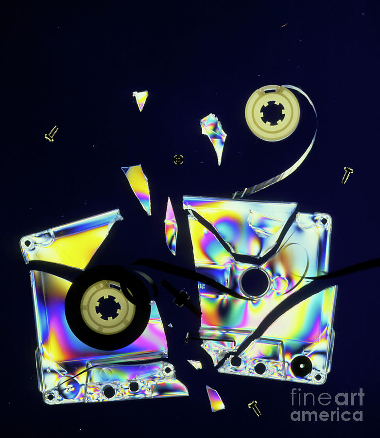 Shattered Music Cassette Photograph by Peter Aprahamian/science Photo Library