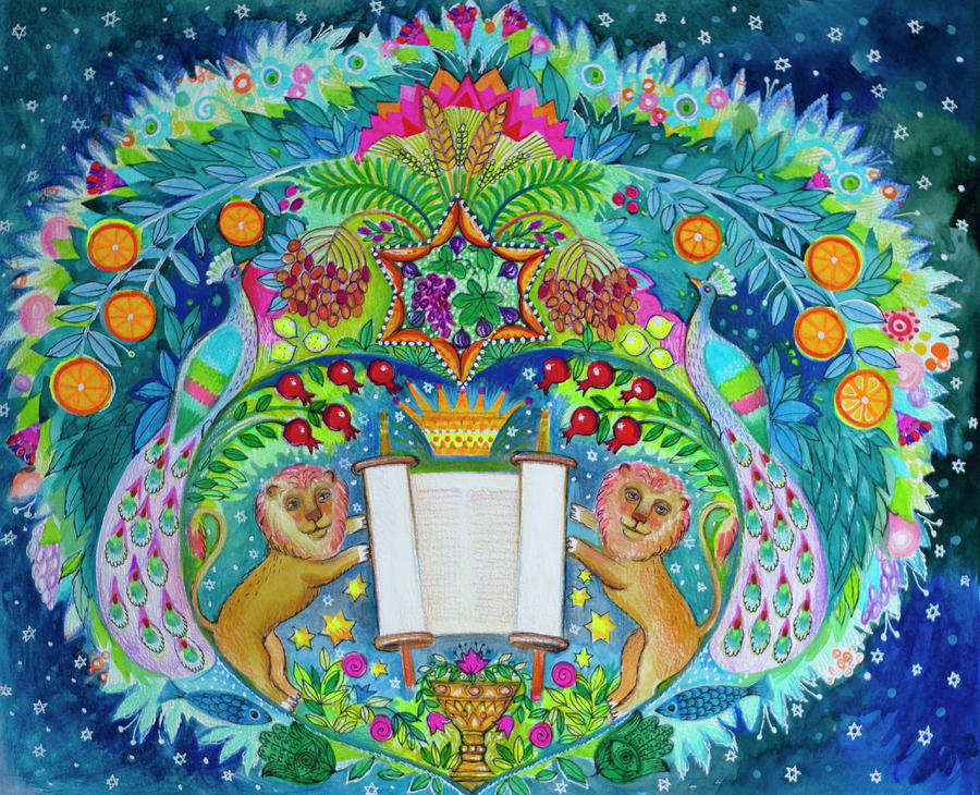 Shavua Tov Painting by Oxana Zaika