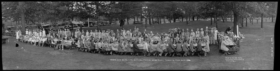 Shaw and Begg Ltd  Annual Picnic  High Park Toronto Ontario 1930 Painting by Celestial Images