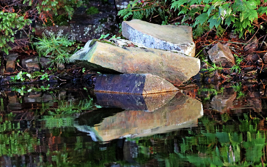 Shawanaga Rock And Reflections Viii Photograph