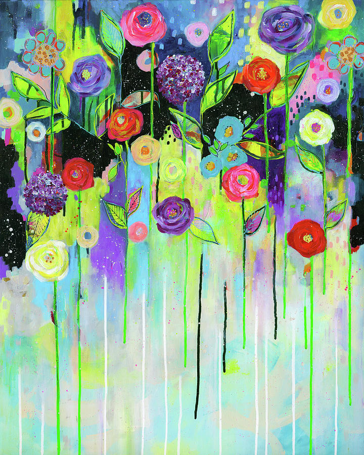 Flower Mixed Media - She Found Light by Vicki Mcardle Art