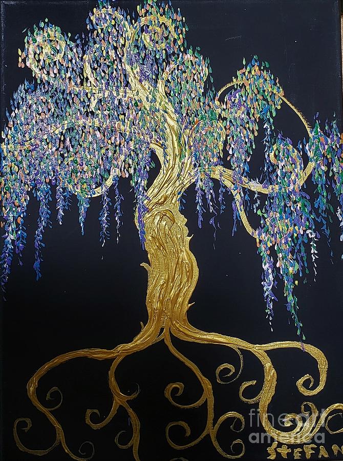She In The Willow Painting by Stefan Duncan