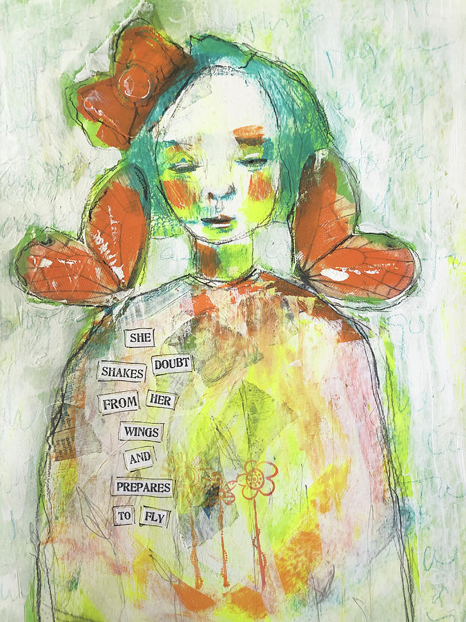 She shakes doubt Mixed Media by Lynn Colwell