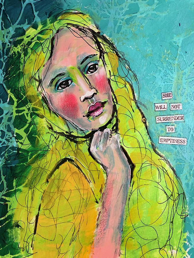 She will not surrender Mixed Media by Lynn Colwell