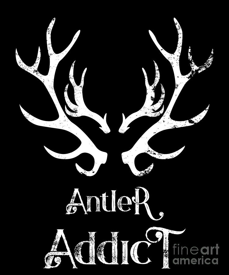 Shed Collector Antler Horn Addict Tshirt Elk Sheds Hunter Drawing