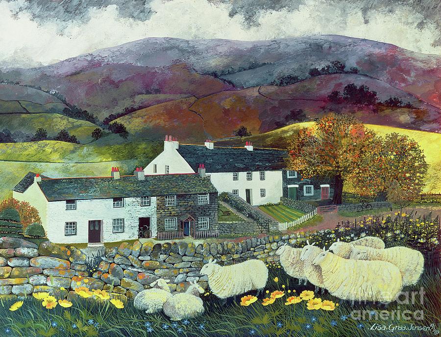 Sheep Country Painting by Lisa Graa Jensen
