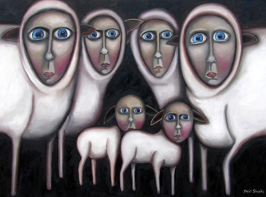 Sheeple Painting by Steve Shanks