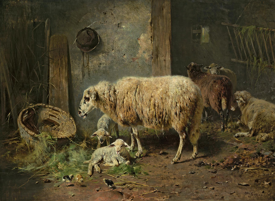 Sheep Painting - Sheeps by Otto Friedrich Gebler