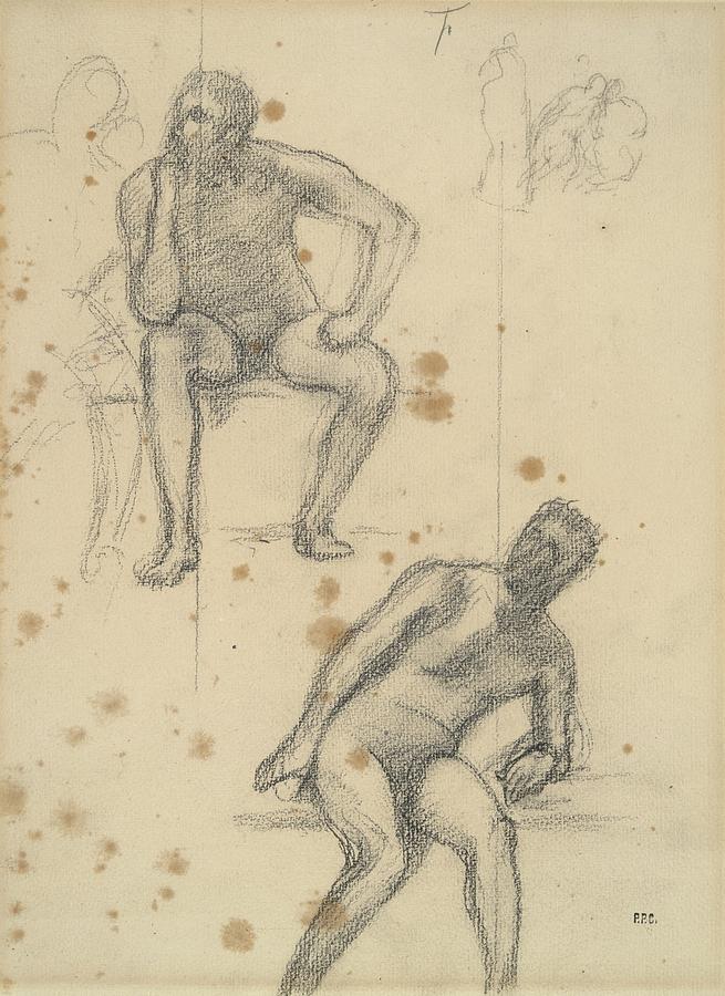 Sheet Of Figure Studies Drawing by Pierre Puvis De Chavannes Sheet Of Figure Studies Drawing by Pierre Puvis De Chavannes