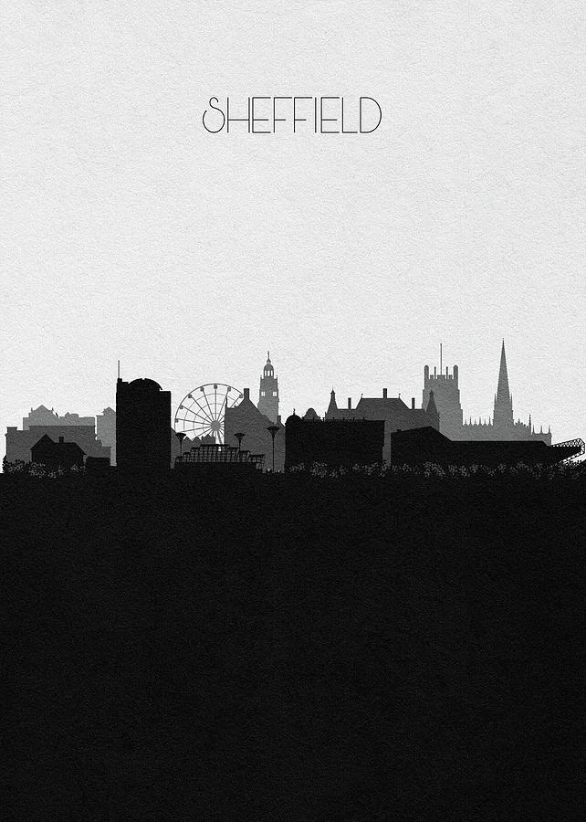 Sheffield Cityscape Art Digital Art by Inspirowl Design