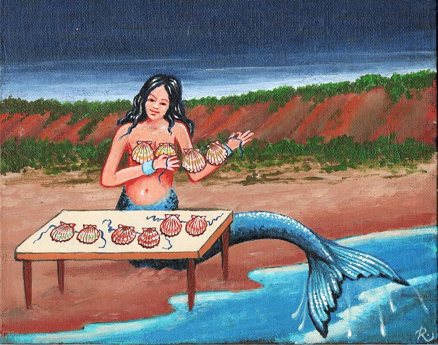 Sheila sells seashells by the seashore Painting by James RODERICK