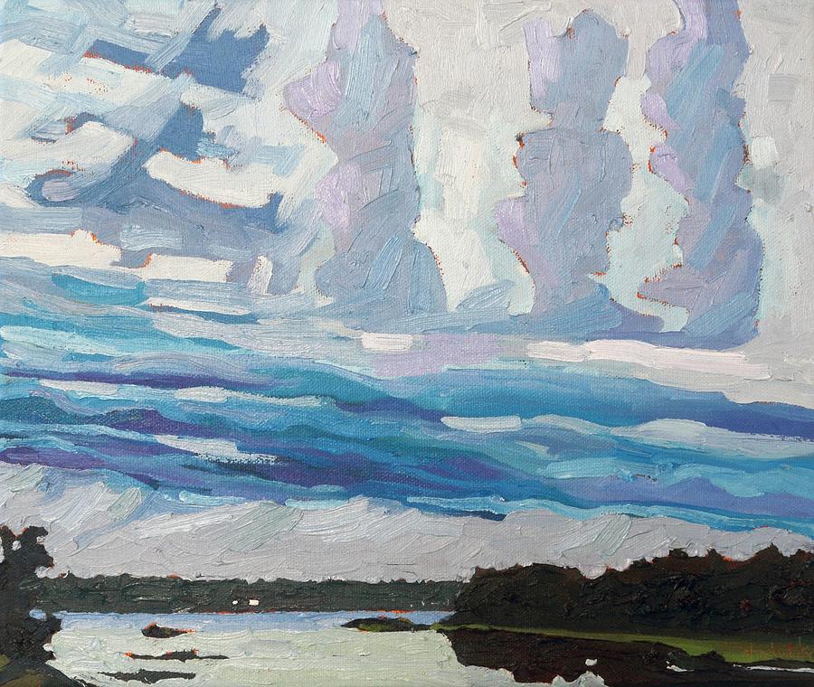 Shelf Cloud Sunup Painting by Phil Chadwick