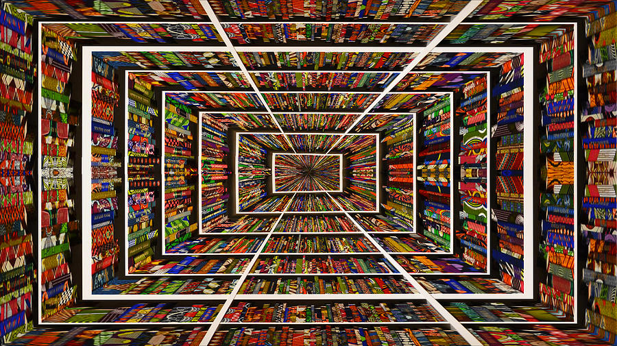 Abstract Photograph - Shelf Of Colorful Books At An Exhibition In London by Francesca Ferrari