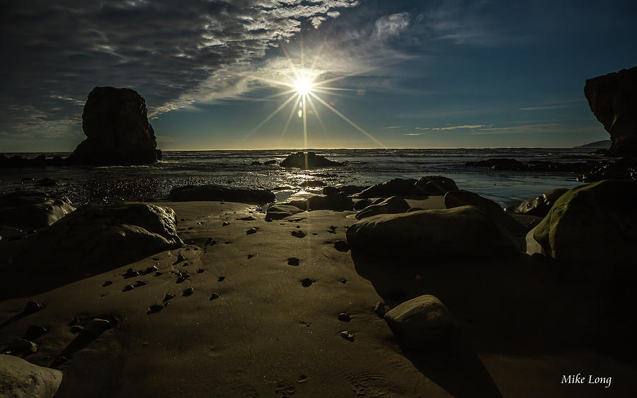 Shell Beach Sunburst Photograph by Mike Long