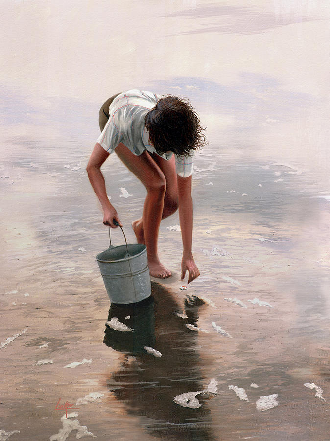Shell Collector Painting by Thomas Linker