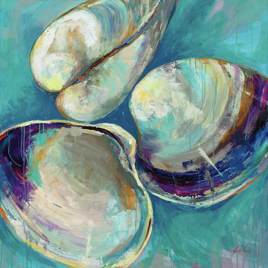 Shell Painting - Shell Trio by Jeanette Vertentes