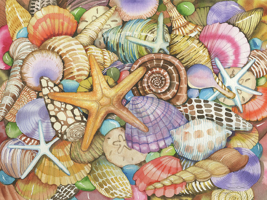 Beach Painting - Shells Of The Sea by Kathleen Parr Mckenna