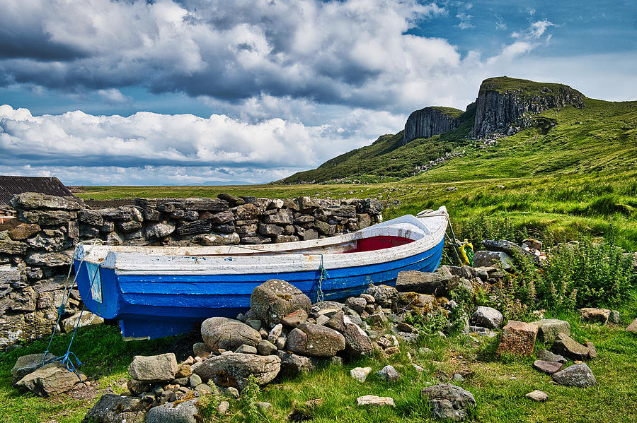 Sheltered Boat at Staffin - Scotland Photograph by Stuart Litoff