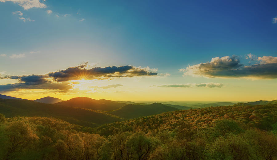 Fall Photograph - Shenandoah Sunrise Panorama by Mountain Dreams