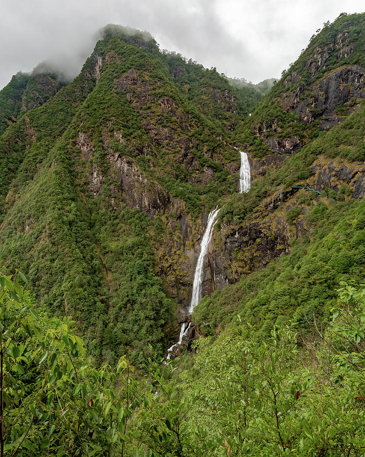 Shenlong Waterfall 10x8 Vertical Photograph by William Dickman
