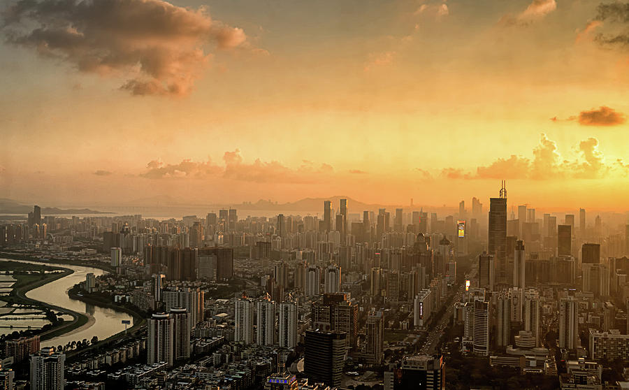 Shenzhen Sunset Photograph by Jalvaran